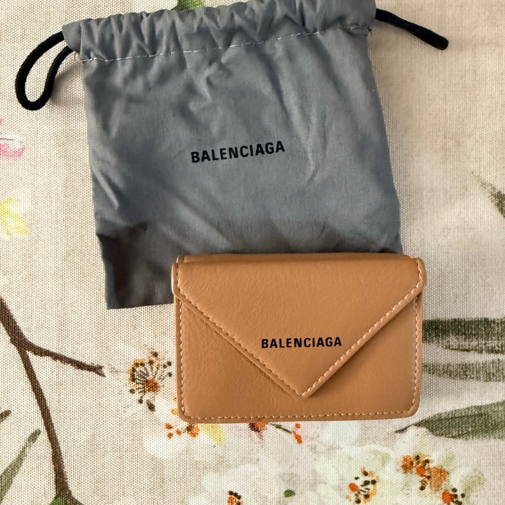 •SOLD•Balenciaga Blush Leather Compact Wallet